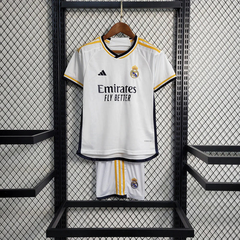 Kit Infantil Real Madrid - Home 23/24 - Branco